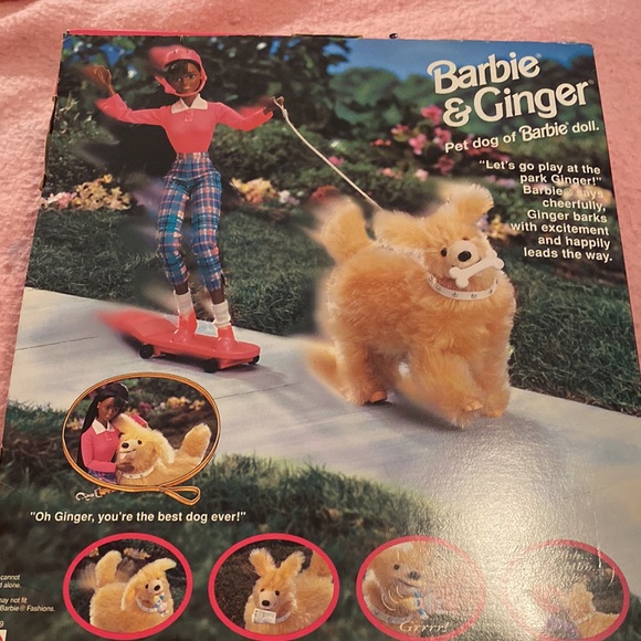 1997 Barbie and Ginger Playset- Pet Dog Really Walks & Barks - Mattel #17116 NIB - Picture 2 of 10